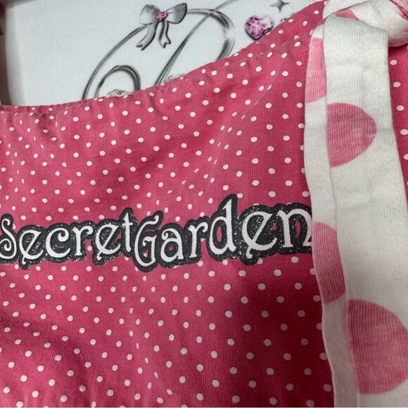 Vanessa dress secret garden polka dot dotted pink white sparkly silver writing - Picture 2 of 12
